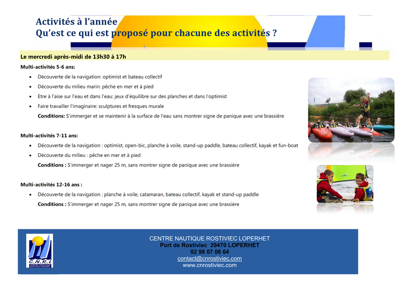 Contenu des activités